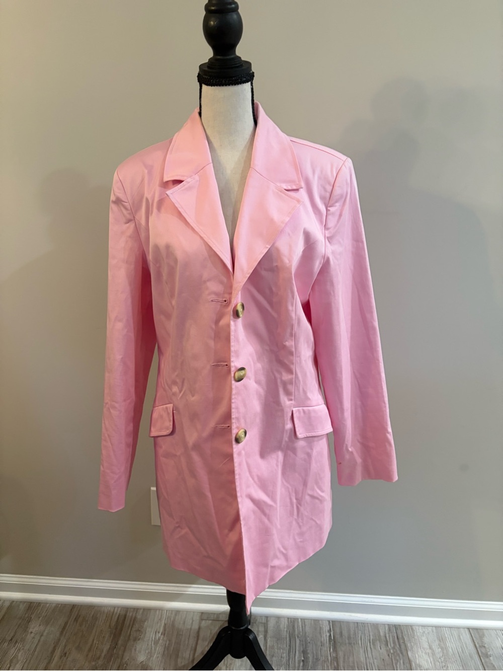 George Light Pink Long Tailored Blazer Jacket